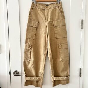 Zara Khaki Cargo Pants Size XS